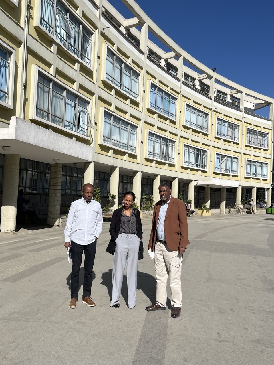 CESDA team members outside the Ethiopian Ministry of Education